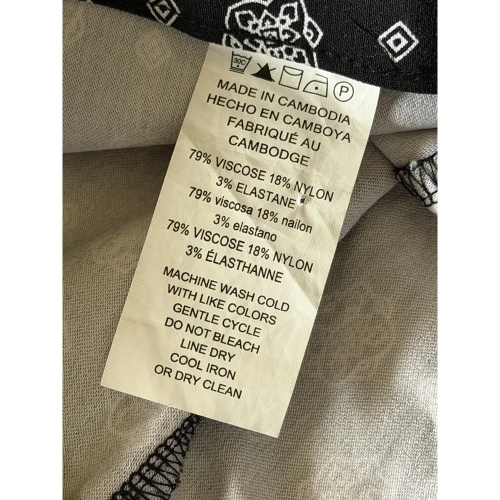 Michael Kors Mandala True Navy Harper Paisley Stretch Legging M preppy old money